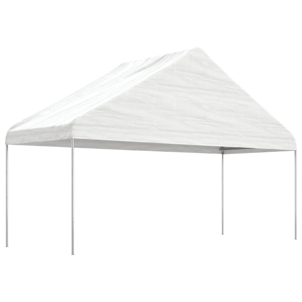 Paviljong med tak hvit 11,15x5,88x3,75 m polyetylen