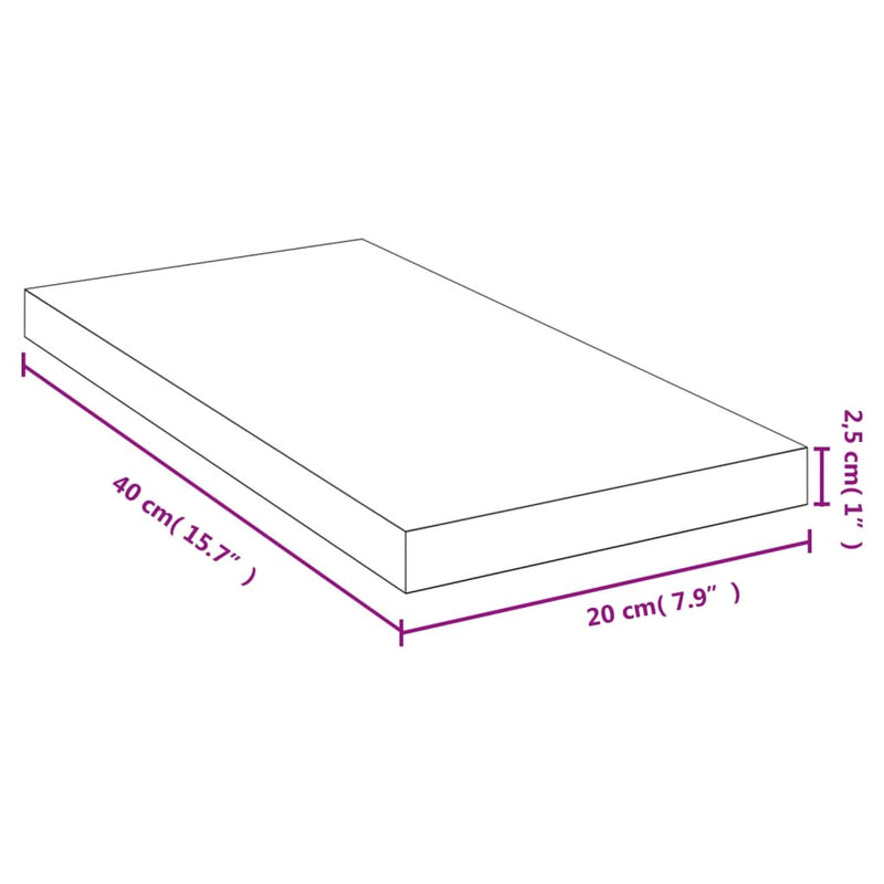 Vegghylle 40x20x2,5 cm bambus