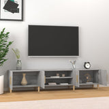 TV-benk grå sonoma 180x31,5x40 cm konstruert tre