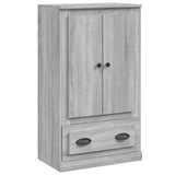 Highboard grå sonoma 60x35,5x103,5 cm konstruert tre