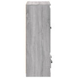 Highboard grå sonoma 60x35,5x103,5 cm konstruert tre