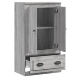 Highboard grå sonoma 60x35,5x103,5 cm konstruert tre