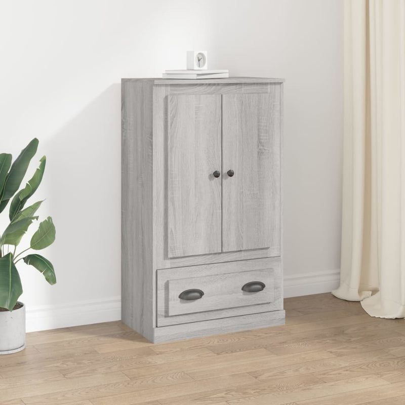 Highboard grå sonoma 60x35,5x103,5 cm konstruert tre