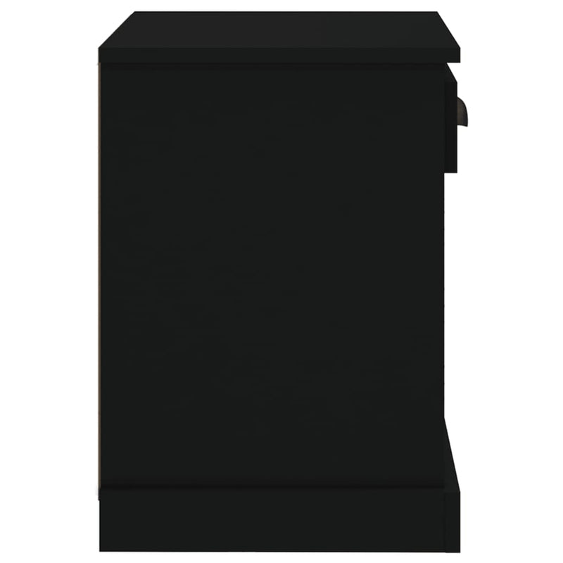 Nattbord 2 stk svart 43x36x50 cm