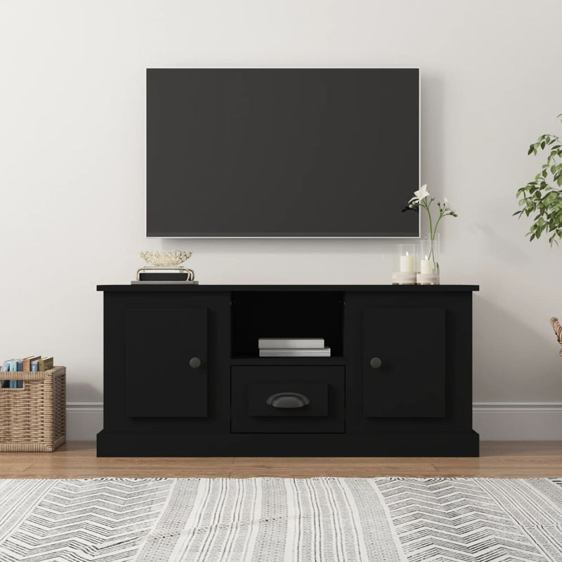 TV-benk svart 100x35,5x45 cm konstruert tre