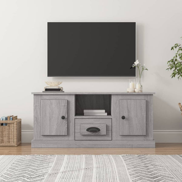 TV-benk grå sonoma 100x35,5x45 cm konstruert tre