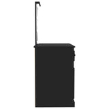 Sminkebord med LED svart 90x50x132,5 cm konstruert tre