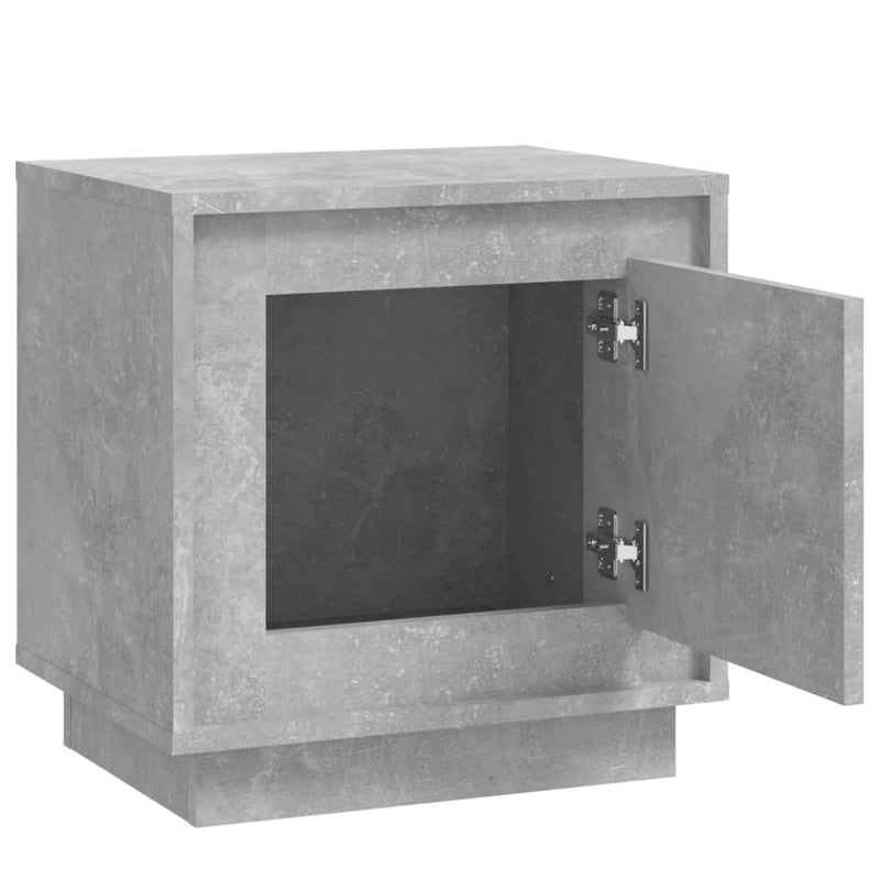 Nattbord 2 stk betonggrå 44x35x45 cm konstruert tre