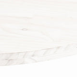 Bordplate hvit 110x55x2,5 cm heltre furu oval