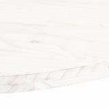 Bordplate hvit 100x50x2,5 cm heltre furu oval