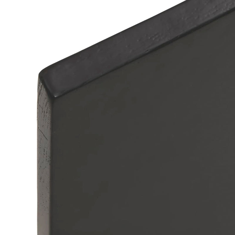 Bordplate mørkegrå 100x40x2 cm behandlet eik naturlig kant