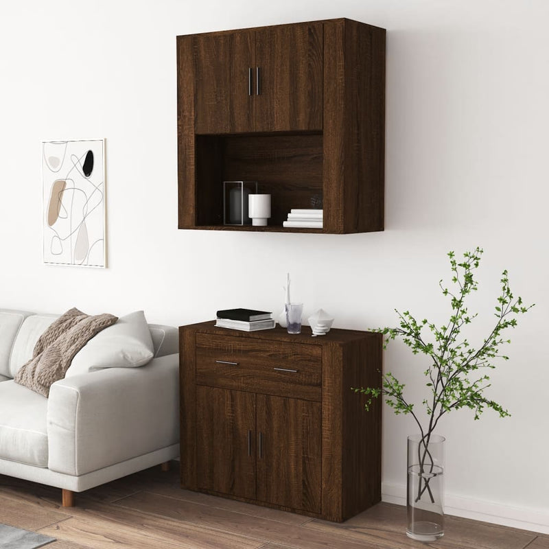 Highboard brun eik konstruert tre