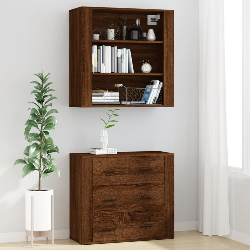 Highboard brun eik konstruert tre