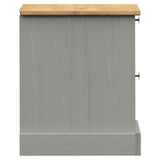 Nattbord VIGO grå 42x35x40 cm heltre furu