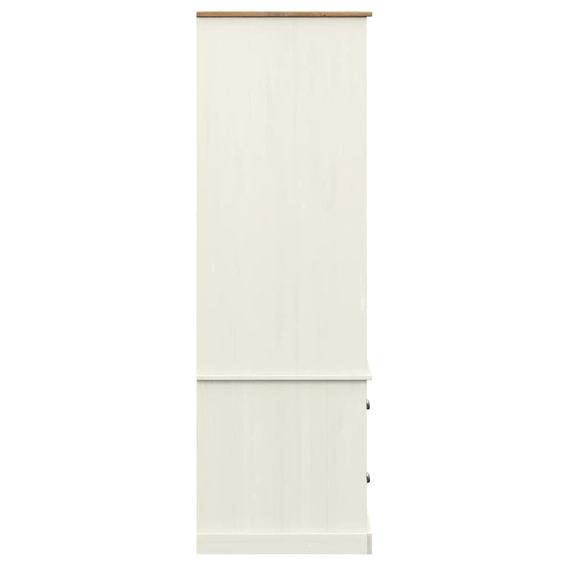 Garderobe VIGO hvit 90x55x176 cm heltre furu