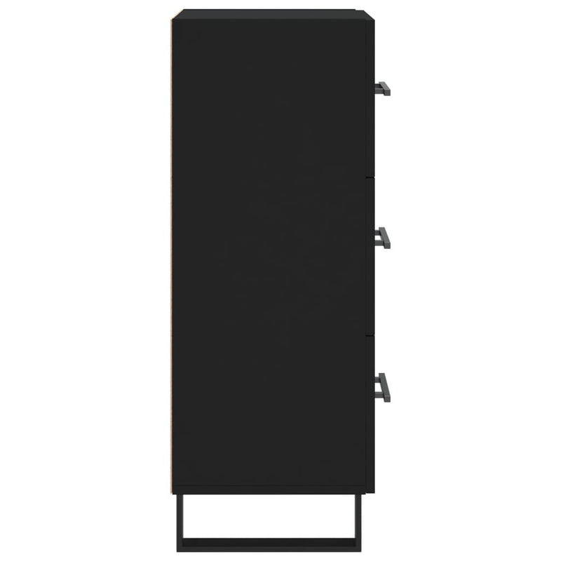 Skjenk svart 34,5x34x90 cm konstruert tre