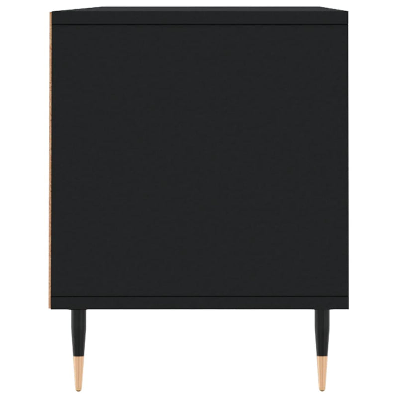 TV-benk svart 100x34,5x44,5 cm konstruert tre