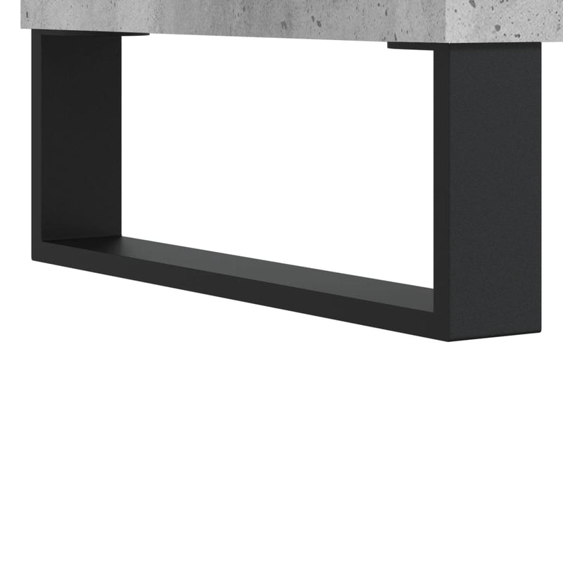TV-benk betonggrå 100x34,5x44,5 cm konstruert tre