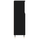 Baderomsskap svart 30x30x100 cm konstruert tre