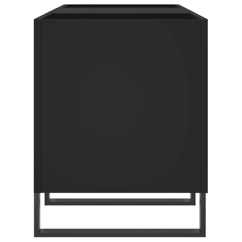 Hifi-benk svart 121x38x48 cm konstruert tre