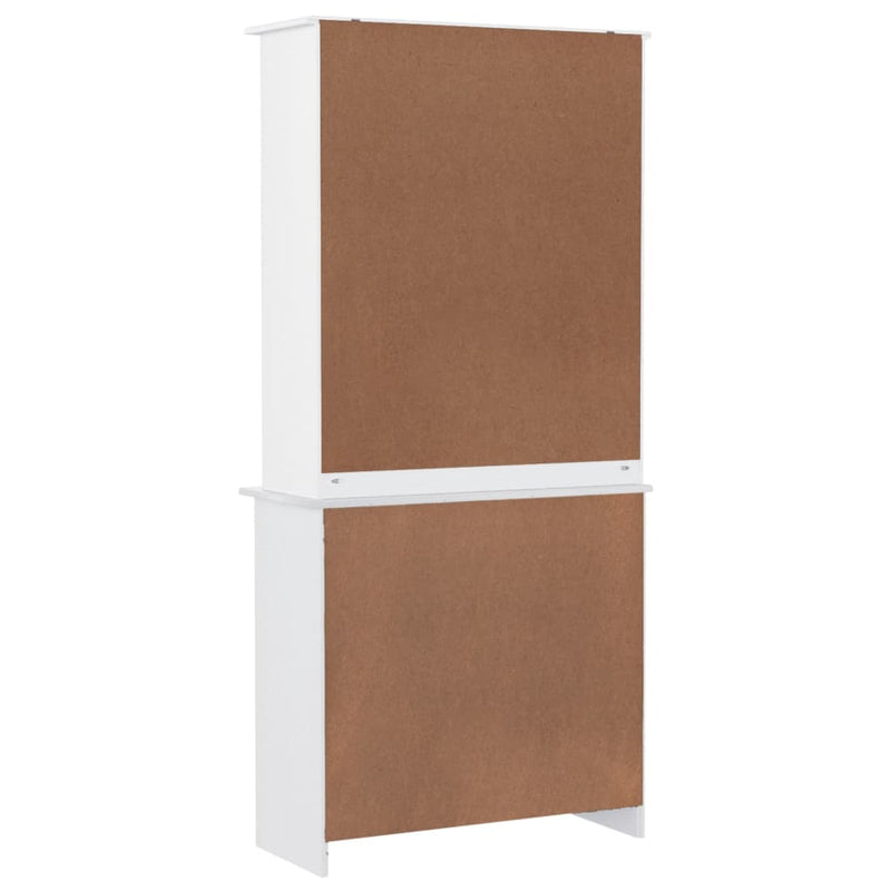 Highboard ALTA hvit 77x35x165 cm heltre furu