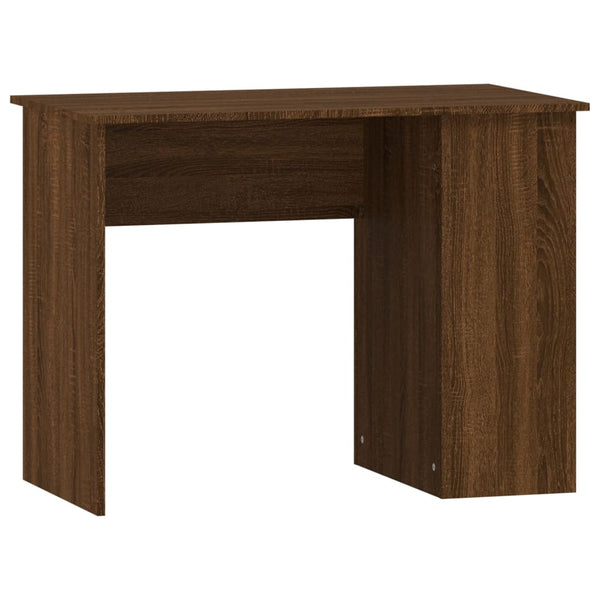 Skrivebord brun eik 100x55x75 cm konstruert tre
