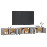 Vegghengte TV-benker 3 stk grå sonoma 100x34,5x40 cm