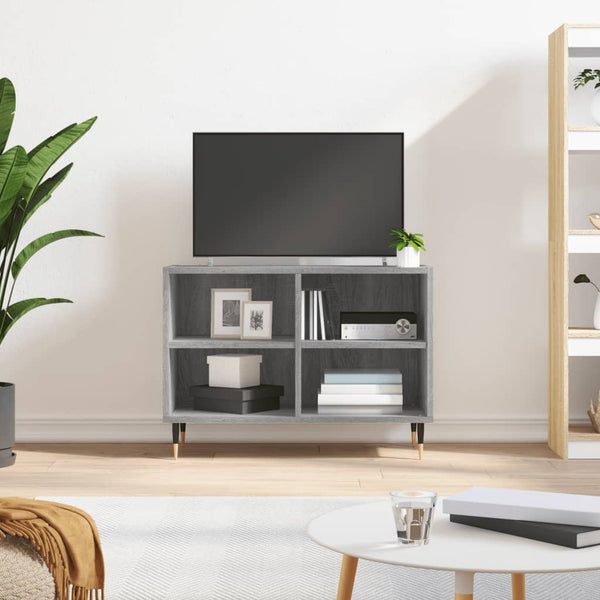TV-benk grå sonoma 69,5x30x50 cm konstruert tre
