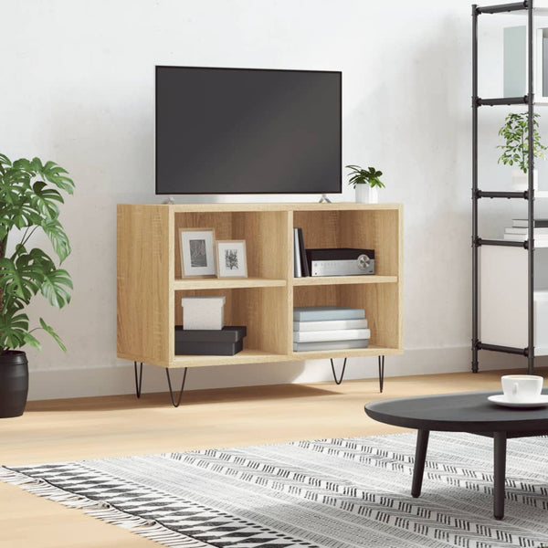 TV-benk sonoma eik 69,5x30x50 cm konstruert tre