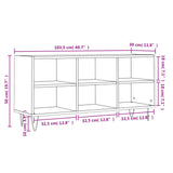 TV-benk røkt eik 103,5x30x50 cm konstruert tre