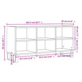 TV-benk svart 103,5x30x50 cm konstruert tre