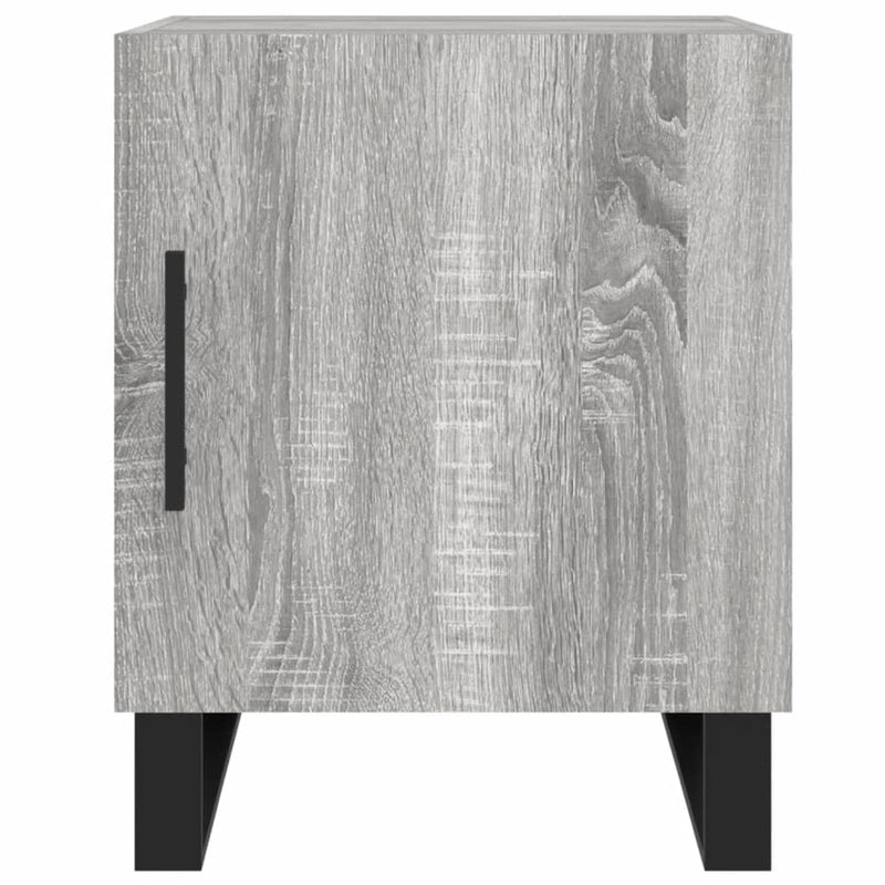 Nattbord 2 stk grå sonoma eik 40x40x50 cm konstruert tre