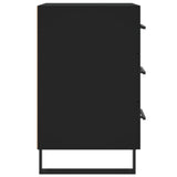 Nattbord svart 40x40x66 cm konstruert tre