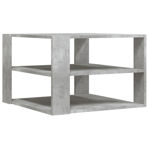 Salongbord betonggrå 59,5x59,5x40 cm konstruert tre