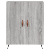 Highboard grå sonoma 69,5x34x180 cm konstruert tre