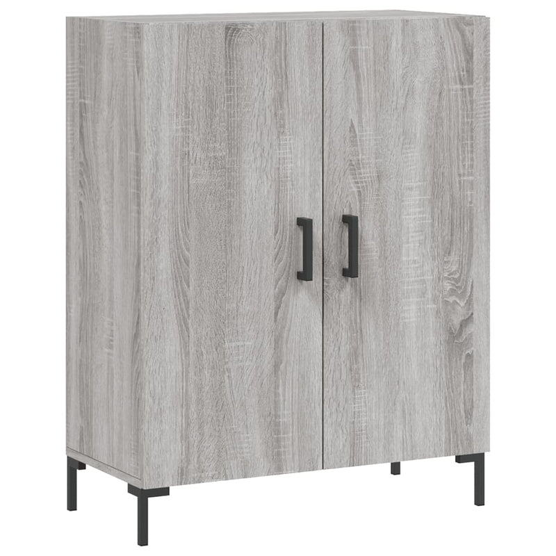 Highboard grå sonoma 69,5x34x180 cm konstruert tre