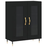 Highboard svart 69,5x34x180 cm konstruert tre