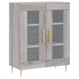 Highboard grå sonoma 69,5x34x180 cm konstruert tre