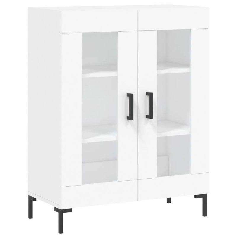 Highboard hvit 69,5x34x180 cm konstruert tre