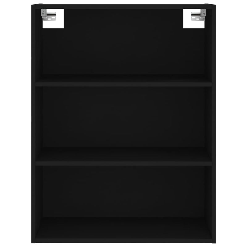 Highboard svart 69,5x34x180 cm konstruert tre