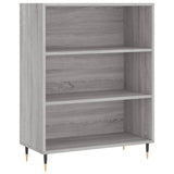 Highboard grå sonoma 69,5x32,5x180 cm konstruert tre