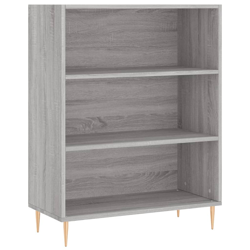 Highboard grå sonoma 69,5x32,5x180 cm konstruert tre