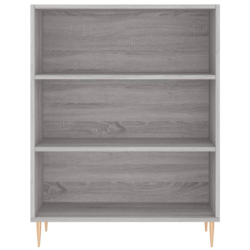 Highboard grå sonoma 69,5x32,5x180 cm konstruert tre