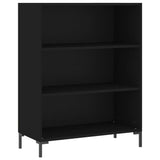 Highboard svart 69,5x32,5x180 cm konstruert tre