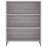 Highboard grå sonoma 69,5x32,5x180 cm konstruert tre