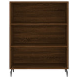 Highboard brun eik 69,5x32,5x180 cm konstruert tre