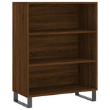 Highboard brun eik 69,5x32,5x180 cm konstruert tre