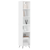 Highboard hvit 34,5x32,5x180 cm konstruert tre