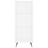 Highboard hvit 34,5x32,5x180 cm konstruert tre