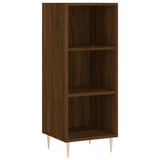 Highboard brun eik 34,5x32,5x180 cm konstruert tre